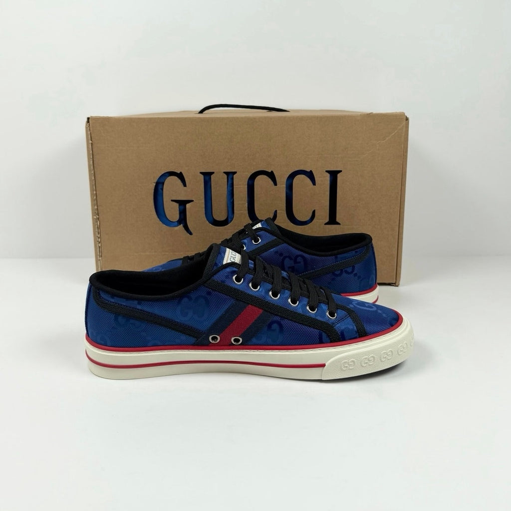 Size 8US - Gucci 1977 Blue Low Top Sneakers NEW