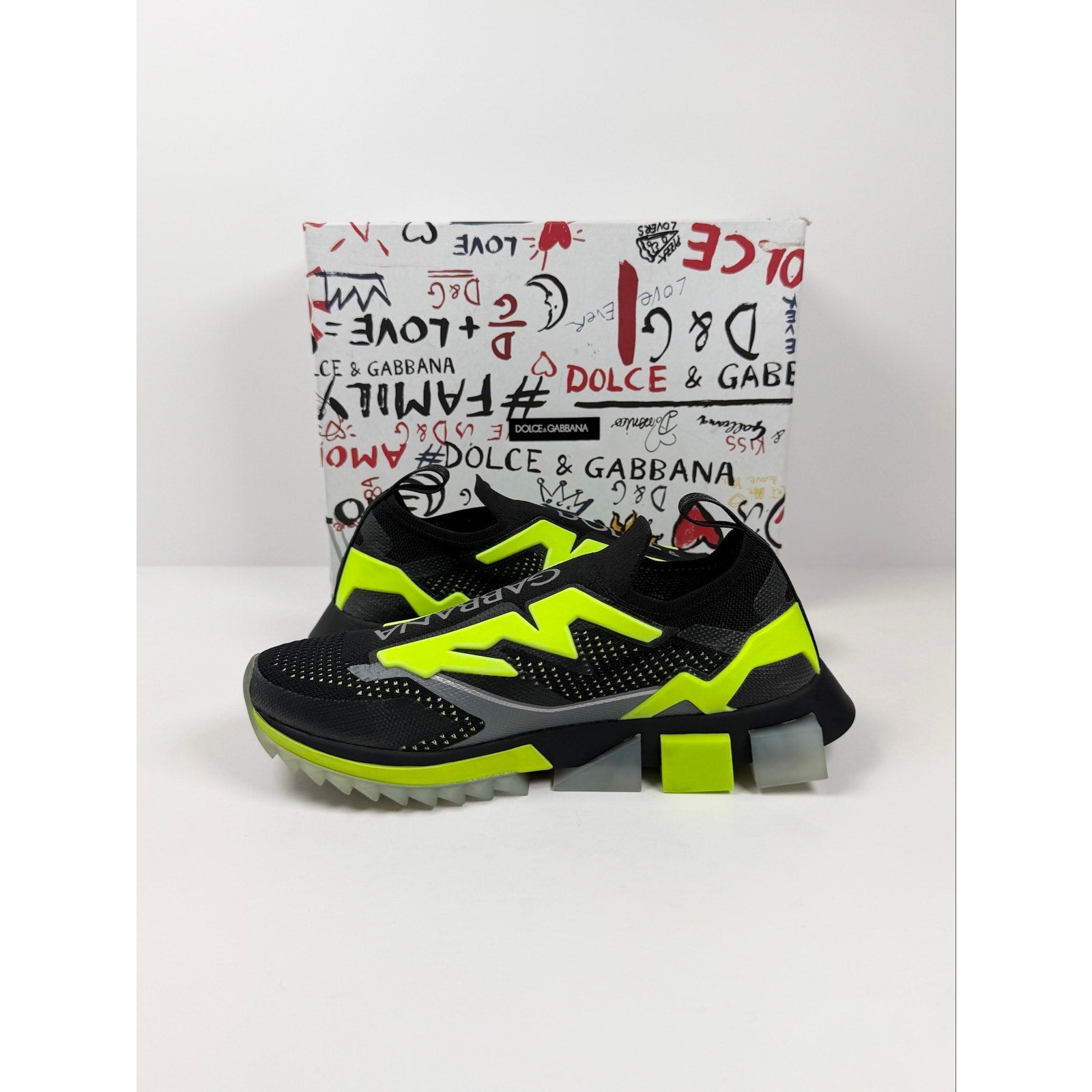 Size 41EU/8US - Dolce & Gabbana Sorrento Black Yellow