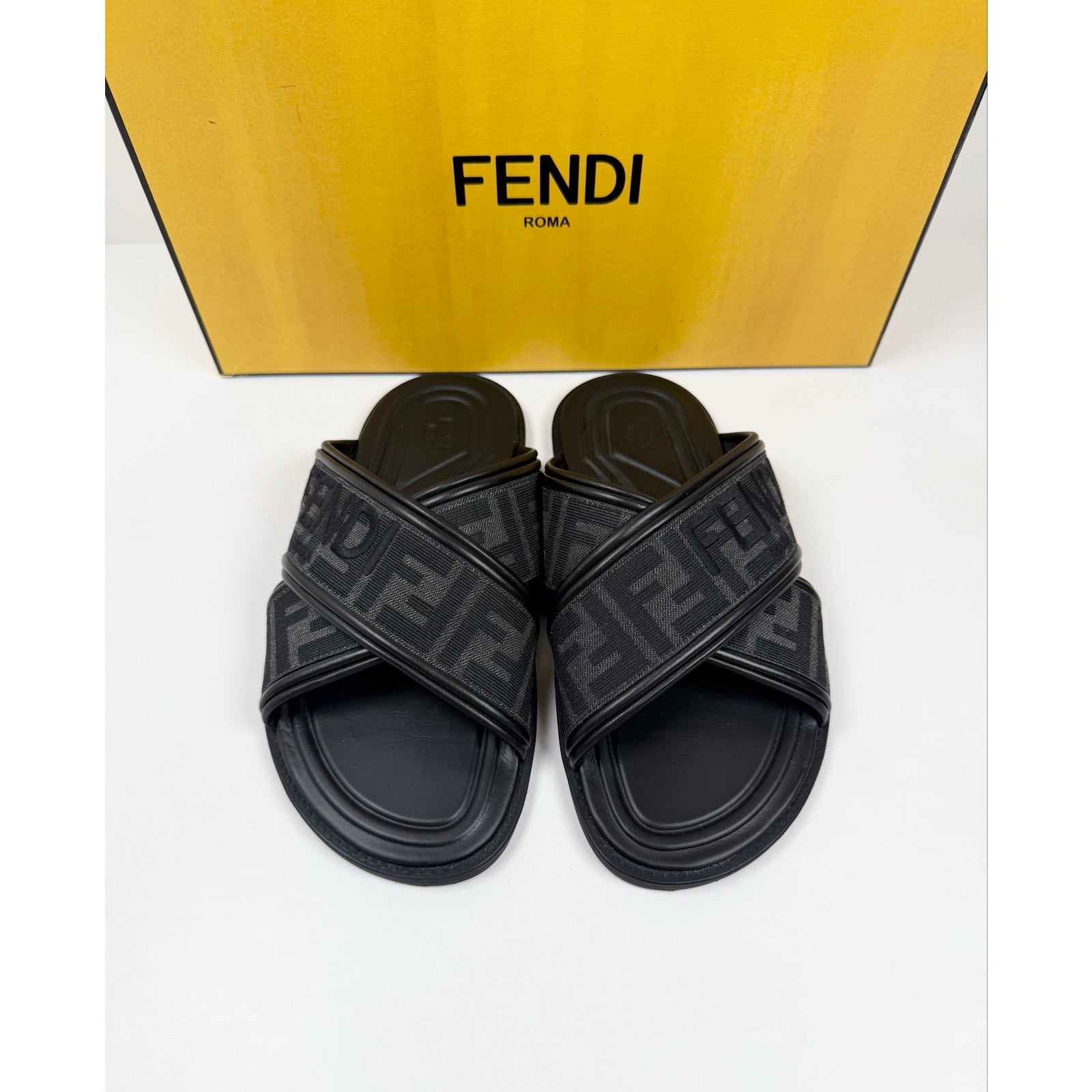 Size 5UK/6US - Fendi FF Logo Sandals Like New!