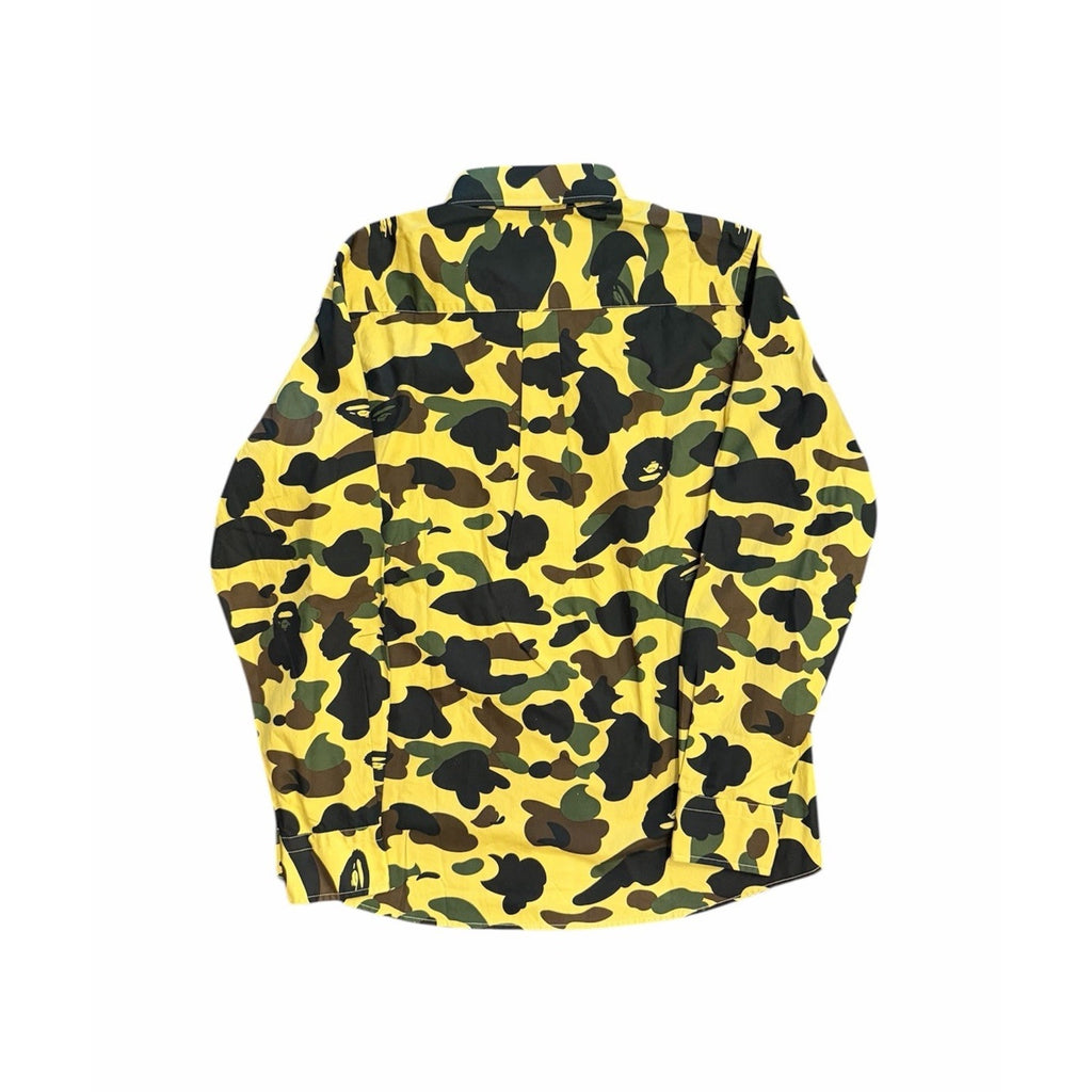 Size L - Bape Camo Button Up Camo Long Sleeve Shirt NEW!