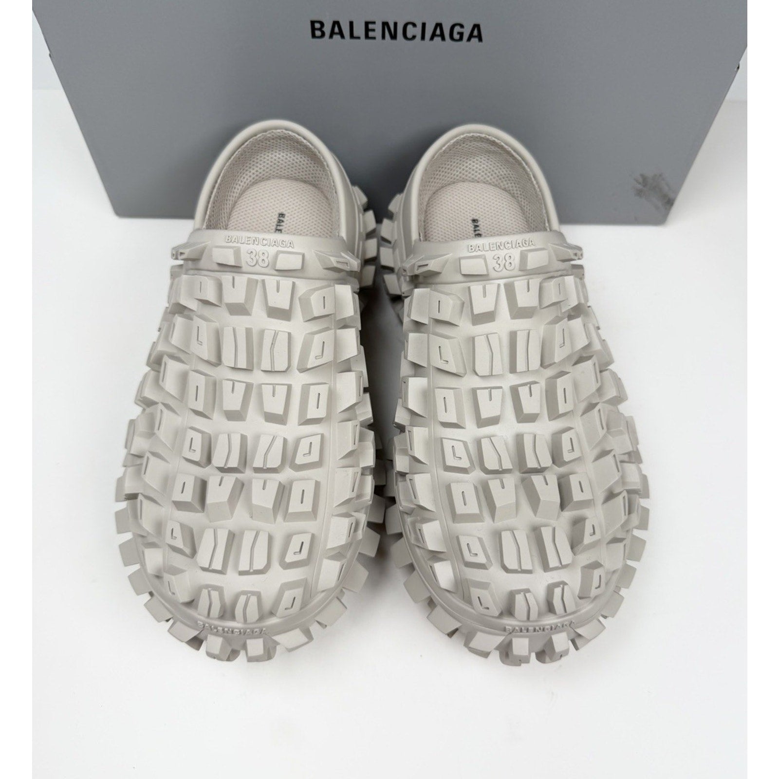 Size 8 Women's - Balenciaga Defender Beige Clogs NEW