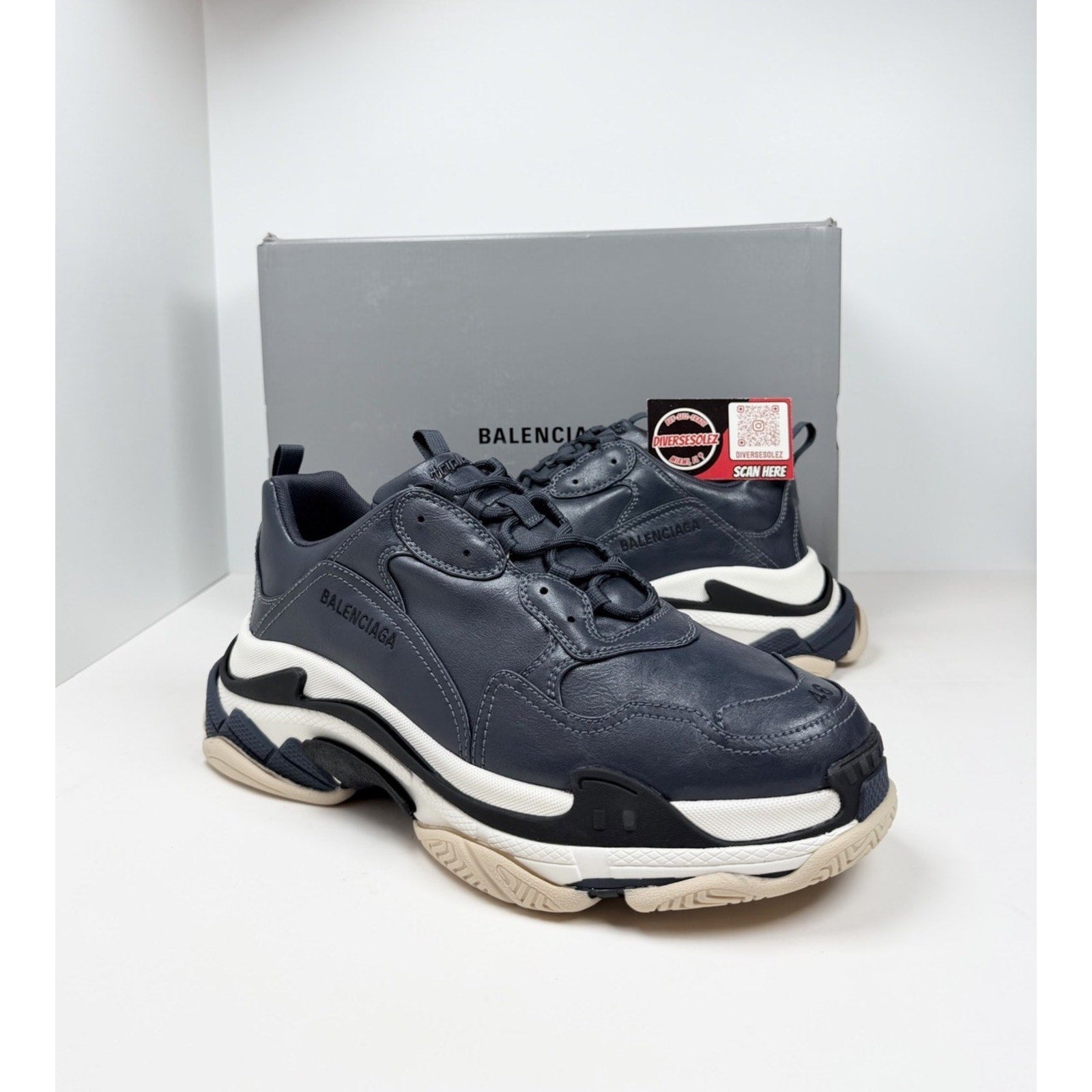 Size 46EU/13US - Balenciaga Triple S Stone Blue NEW