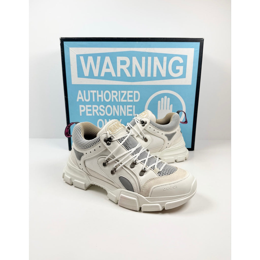 Size 10.5US - Gucci Flashtrek White Sneakers