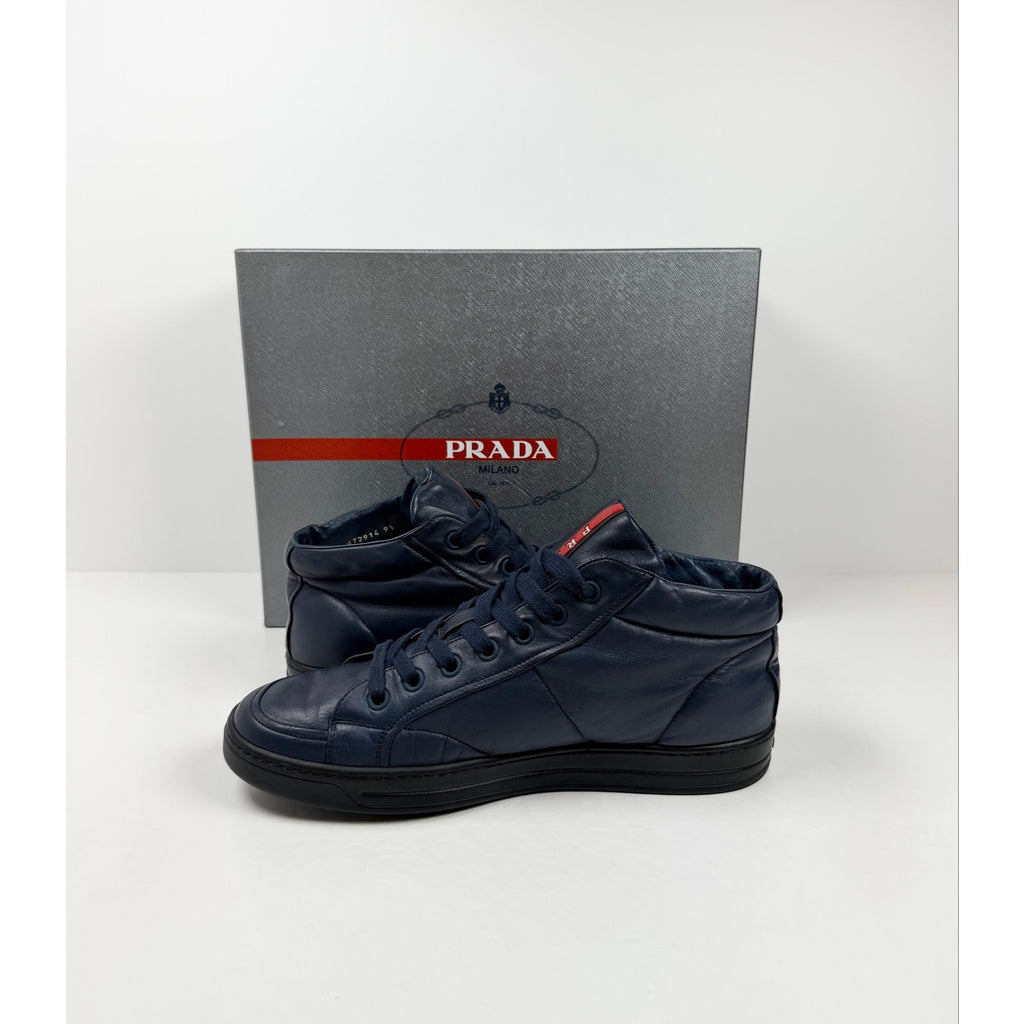Size 9.5UK/10.5US - Prada Soft Leather High Top