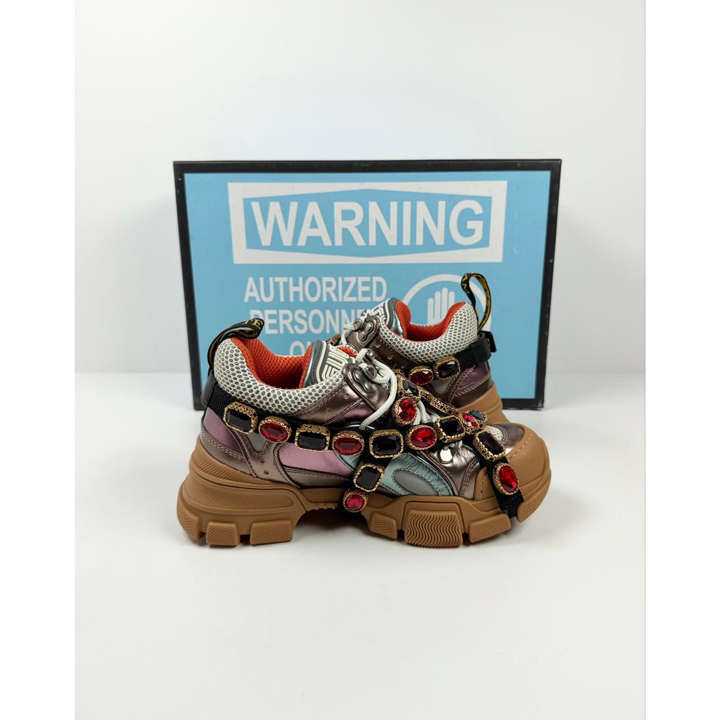 Size 35/5 - Gucci Flashtrek Removable Crystals NEW