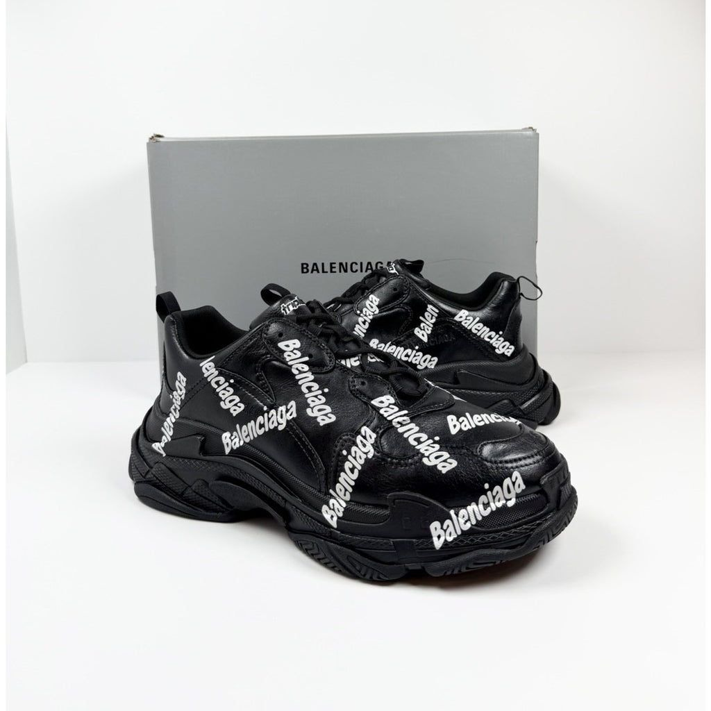 Size 46EU/13US - Balenciaga Triple S All Over Black NEW