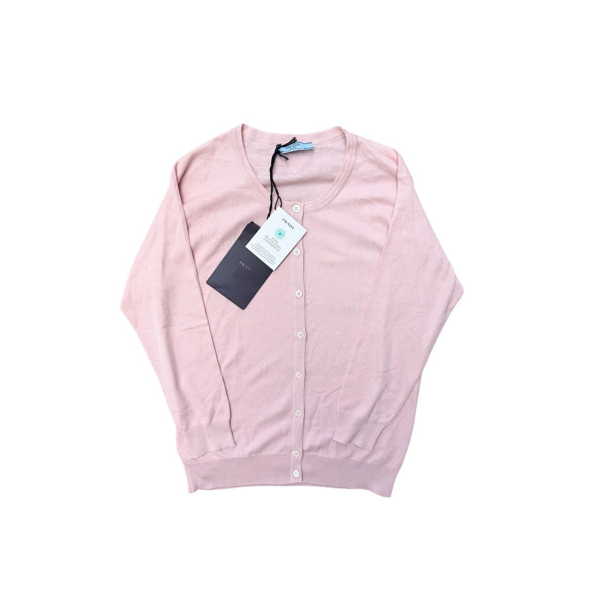 Size S - Prada Fastening Pink Cardigan NEW
