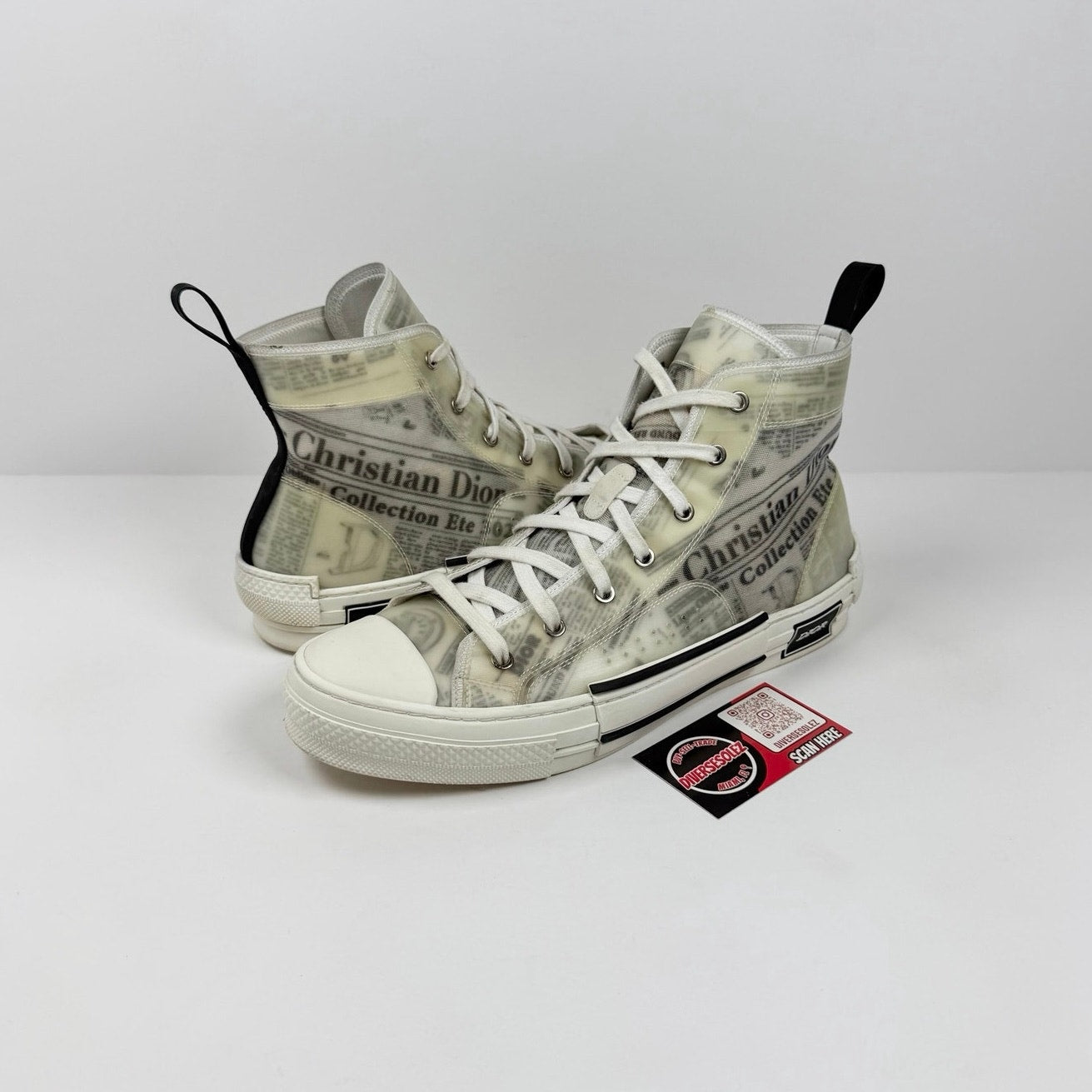 Size 44EU/11US - Dior b23 Newspaper Print High Top