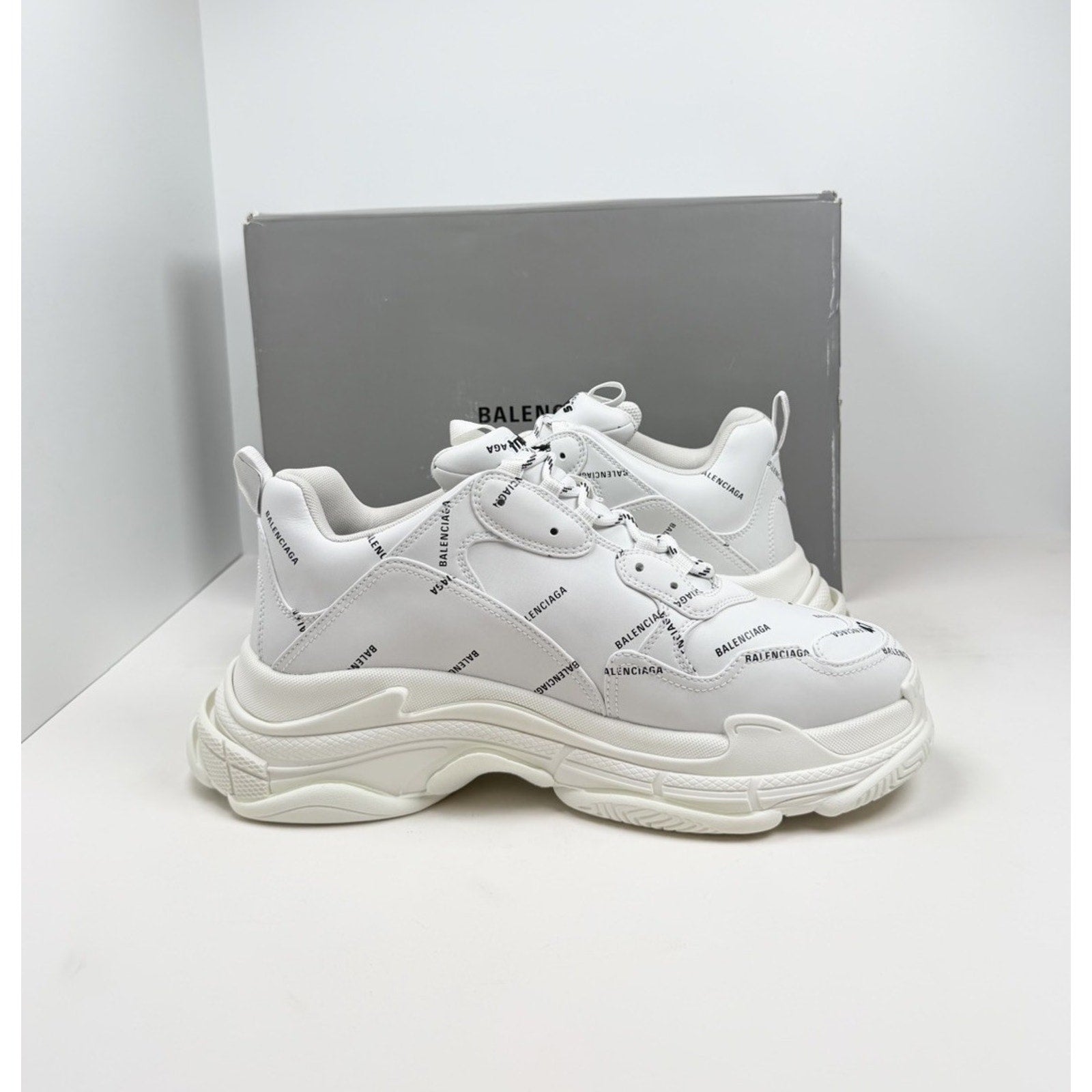 Size 47EU/14US - Balenciaga Triple S Allover Logo Sneakers🤍 New/Retail $1.2K!