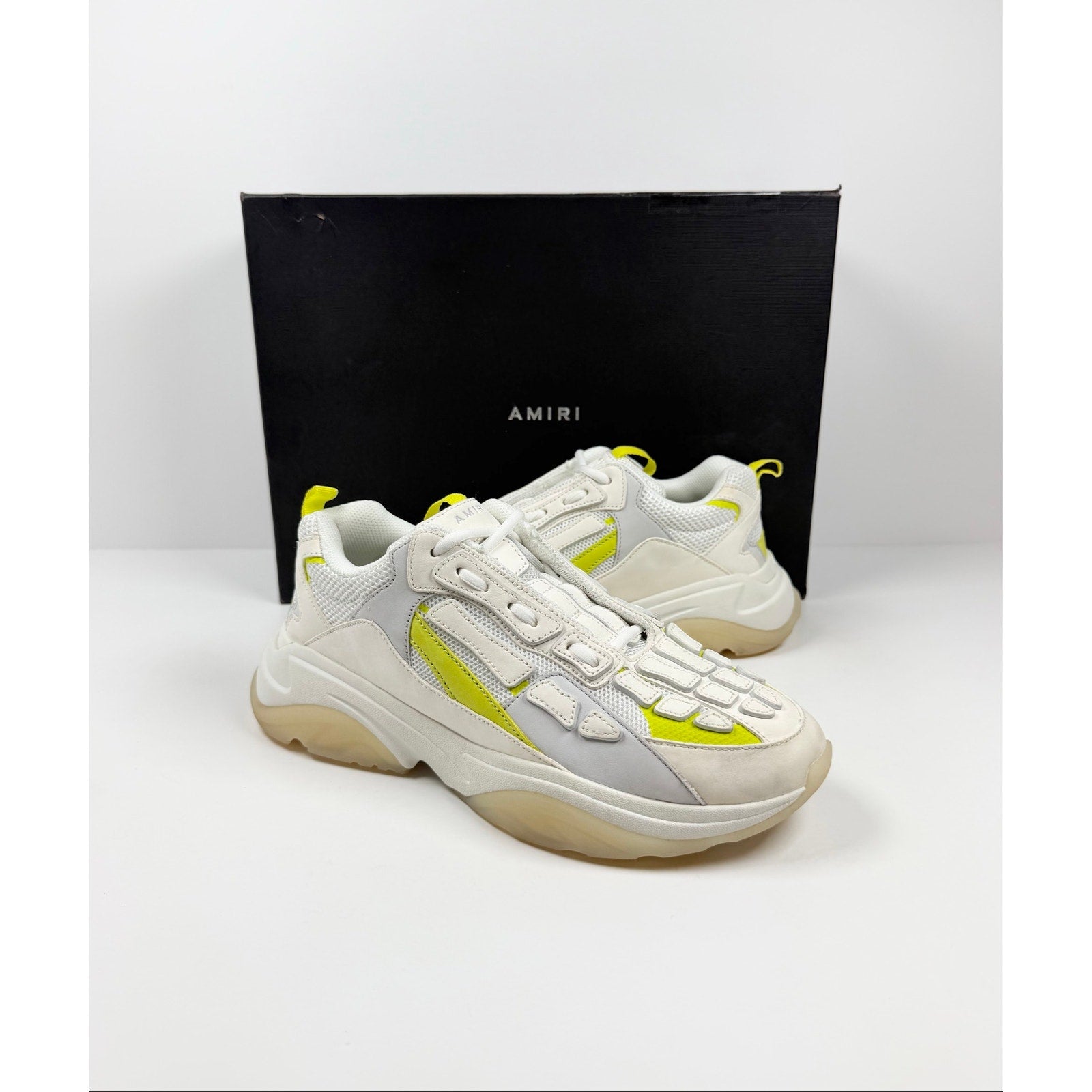 Size 43EU/10US - Amiri Bone Runner White Yellow