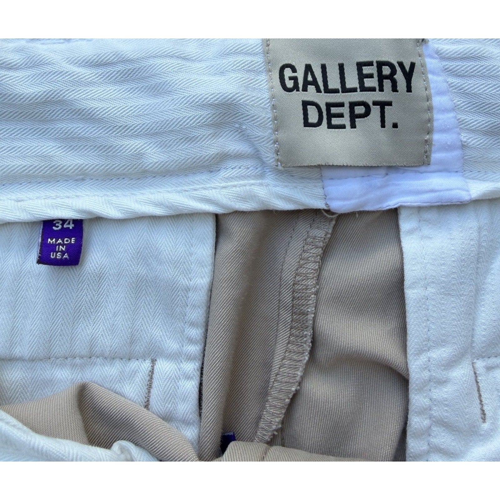 Size 34 - Gallery Dept Chino Flare Beige Pants RETAIL $1.1K