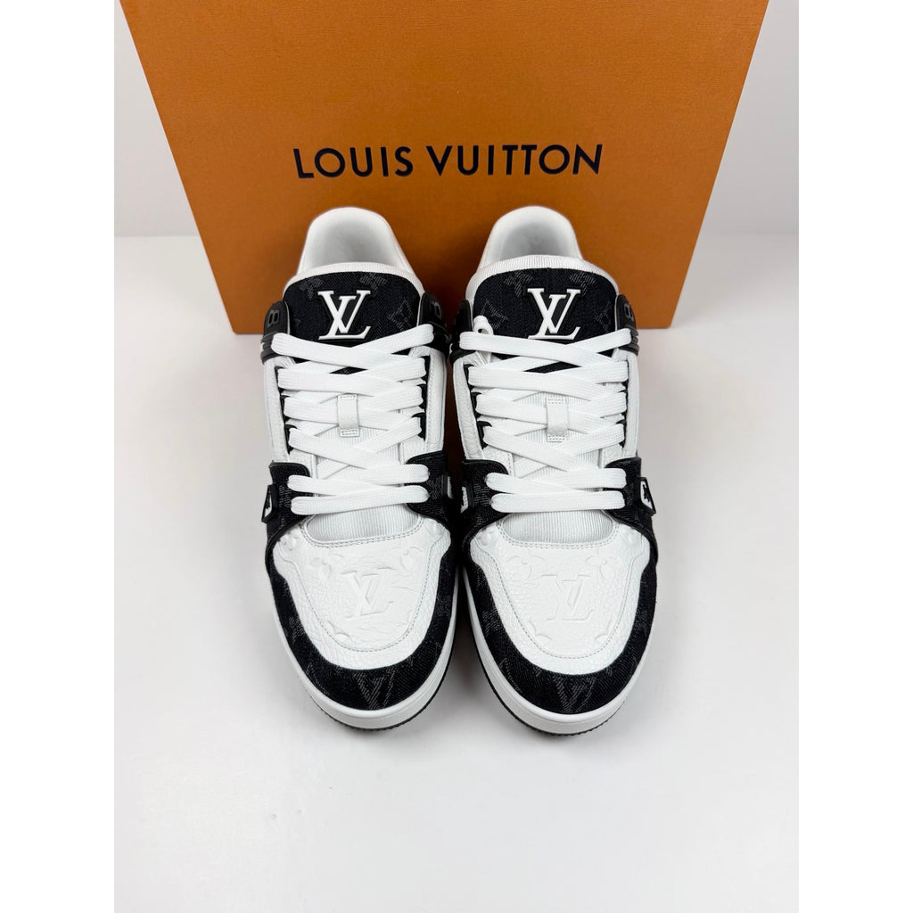 Size 10.5UK/12US - Louis Vuitton Black White Trainer NEW
