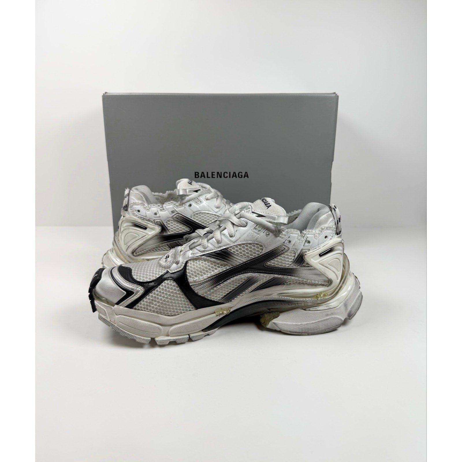 Size 46EU/13US - Balenciaga Runner White Black NEW