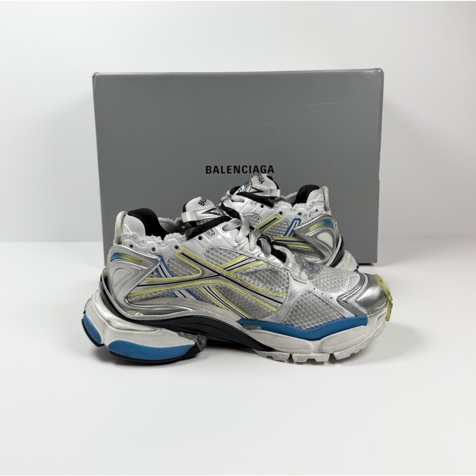 Size 41EU/8US - Balenciaga Runner White Yellow Blue NEW!