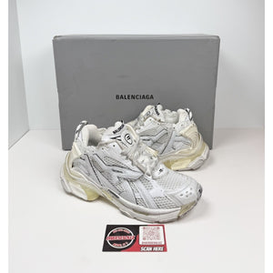Size 34EU/4W - Balenciaga Runner White Distressed NEW
