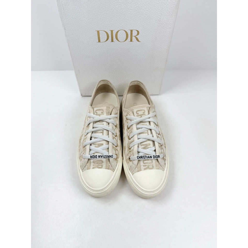 Size 7.5 - Dior Walk’N’Dior Gold Oblique Low Top Women