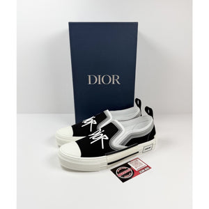 Size 41EU/8US - Dior Slip On Black White Sneakers NEW