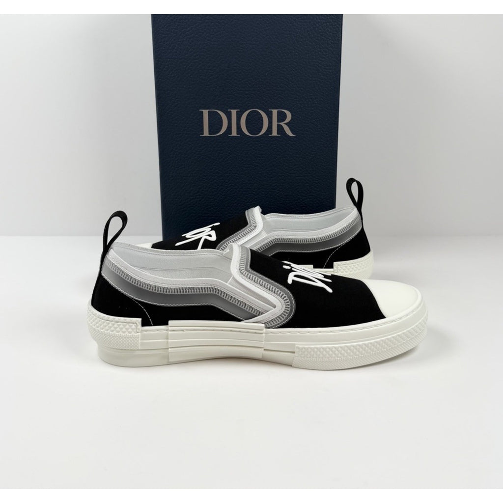 Size 41EU/8US - Dior Slip On Black White Sneakers NEW