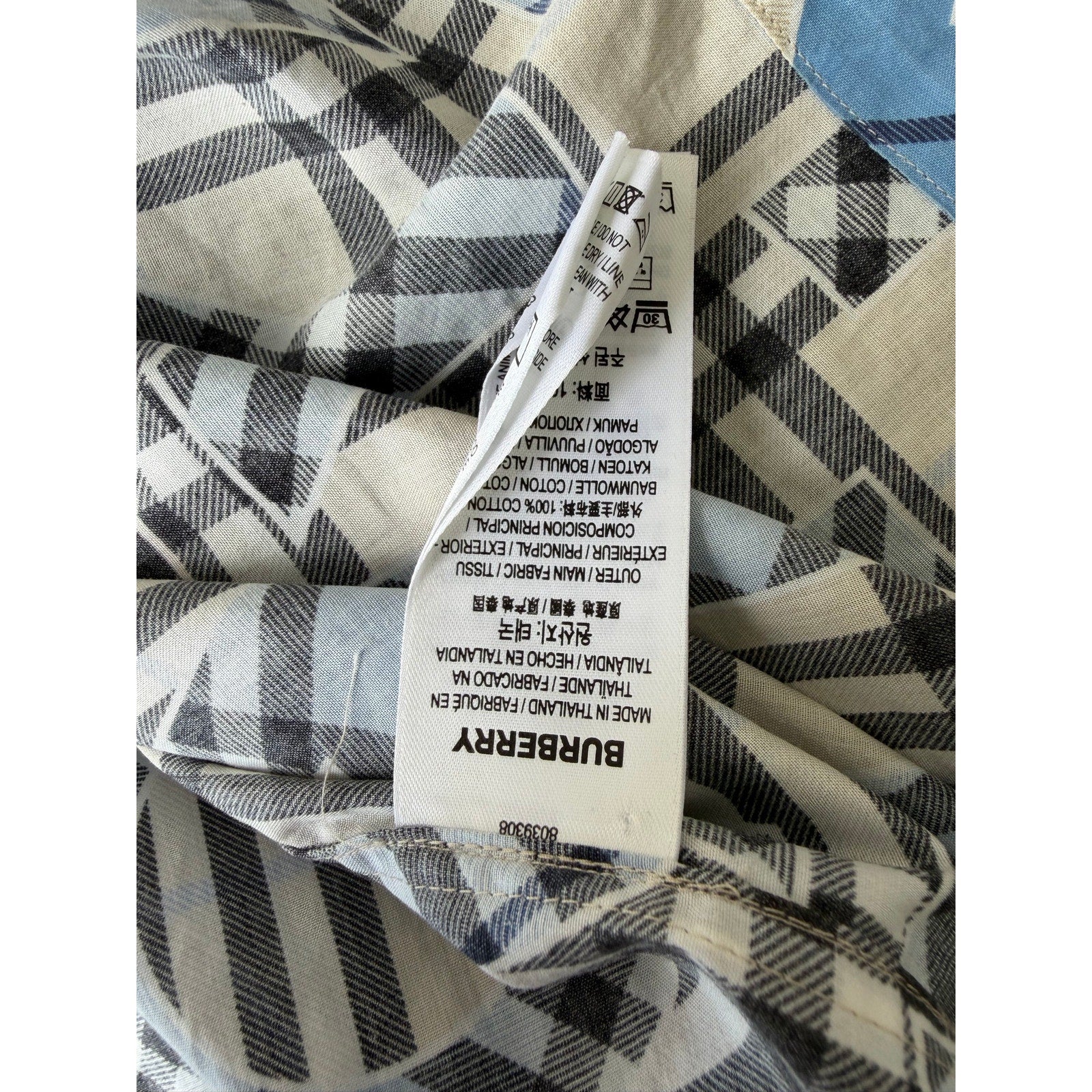 Size 2XL - Burberry Check Button Up Shirt