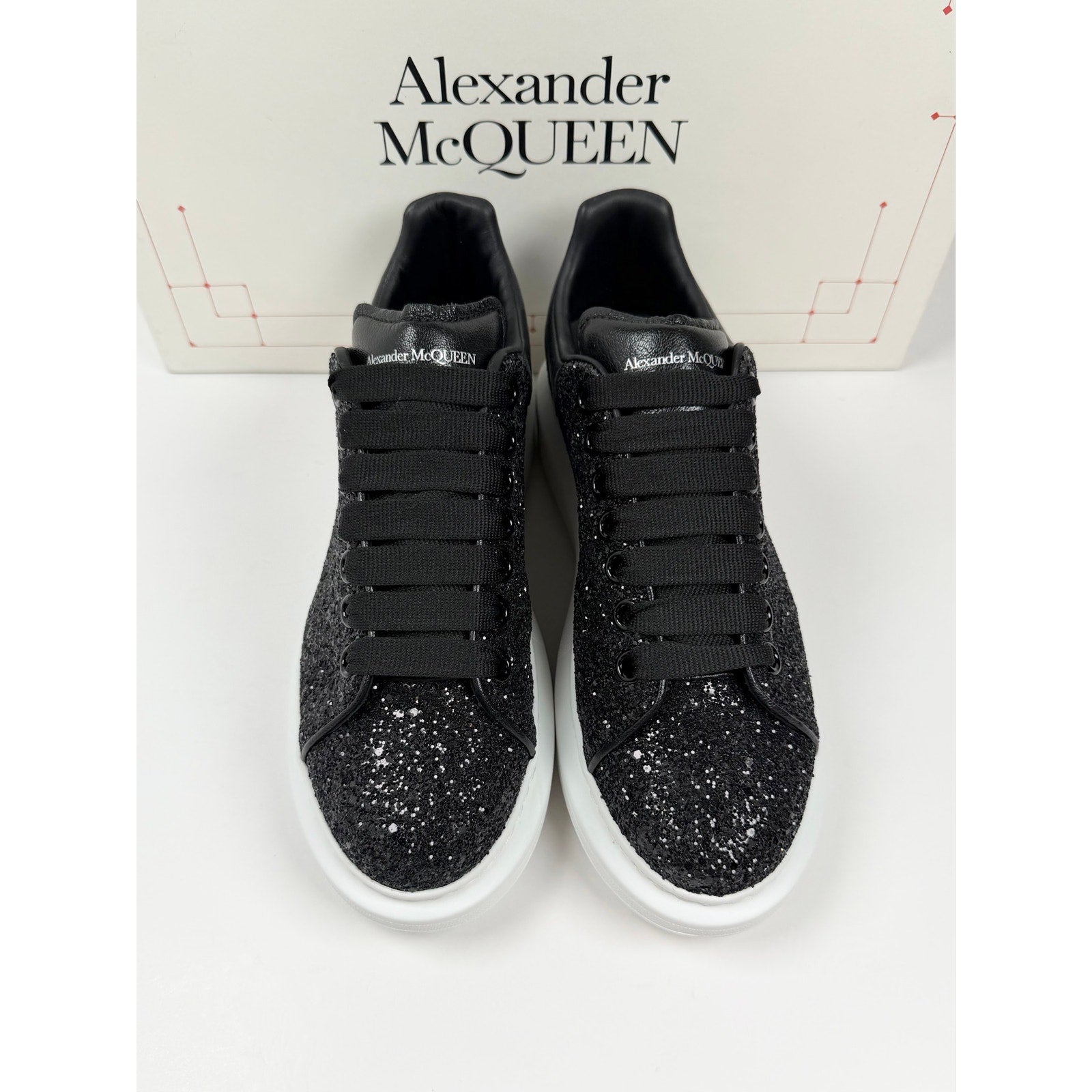 Size 7.5 - Alexander McQueen Black Crystals WORN 1X!