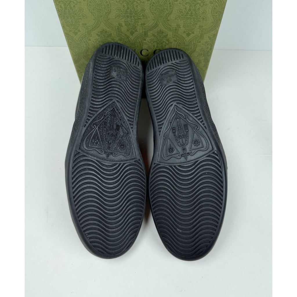 Size 8US - Gucci Ace Elastic Web Leather Sneakers