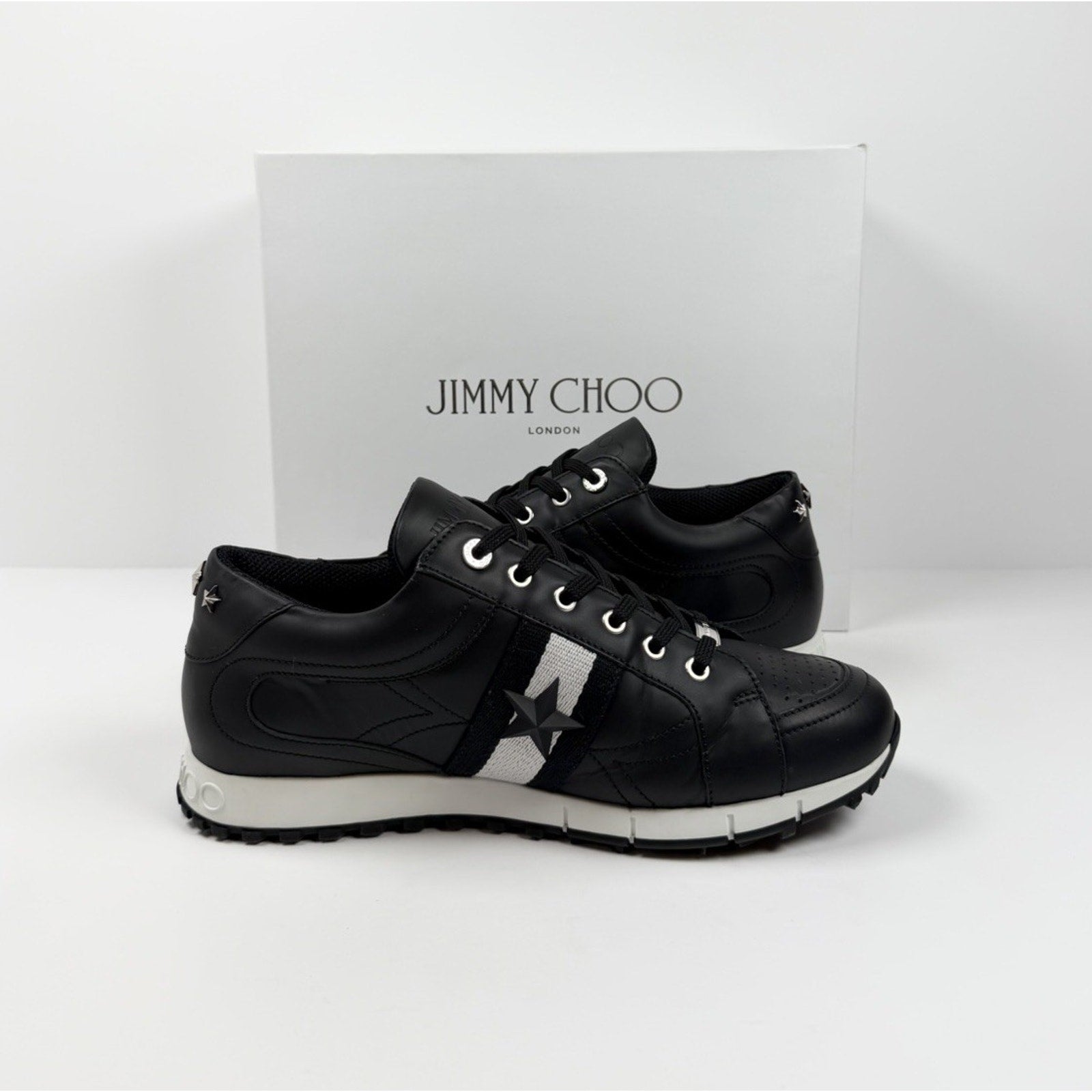 Size 11.5 - Givenchy Leather Star Studded Sneakers
