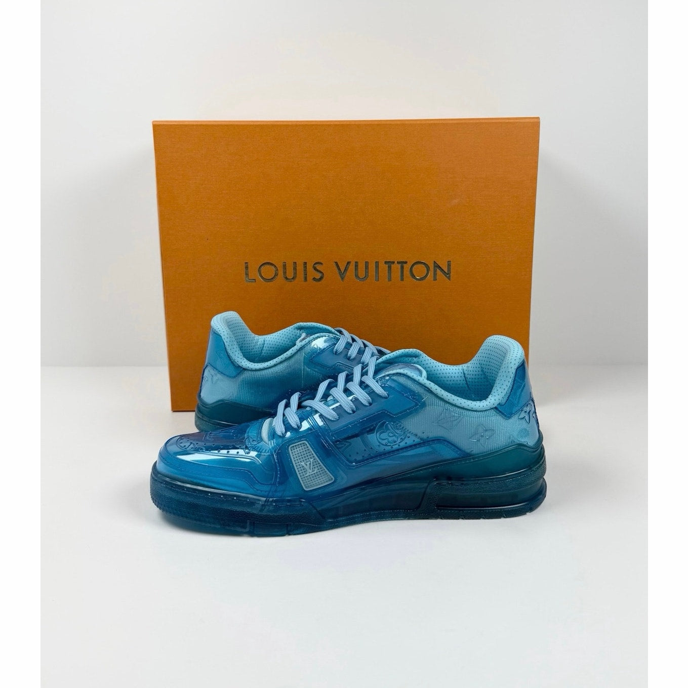 Size 7LV/8US - Louis Vuitton Transparent Blue Trainer NEW
