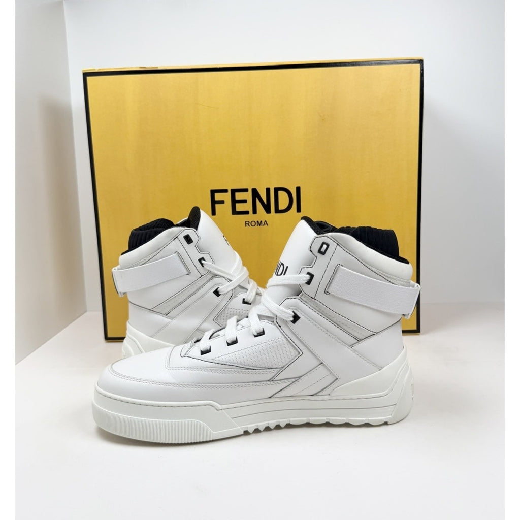 Size 8UK/9US - Fendi Vitello Logo Leather High Like New
