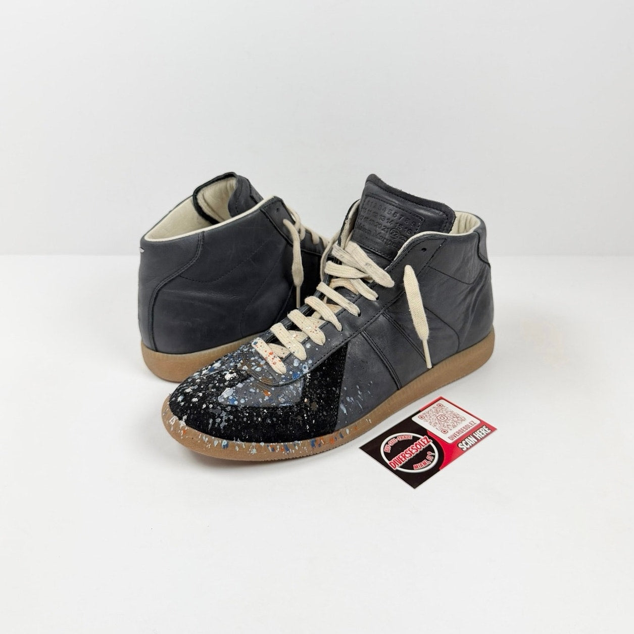 Size 41EU/8US - Maison Margiela Paint Splatter High