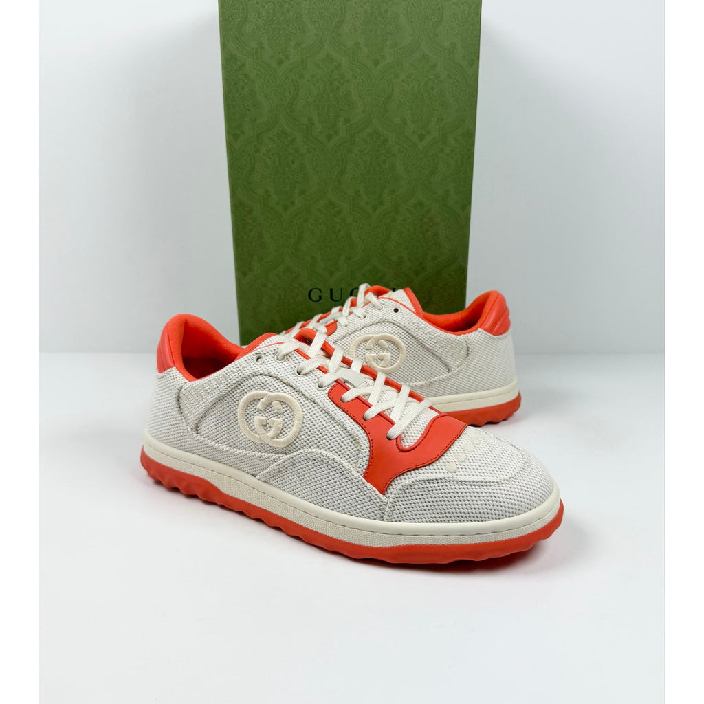 Size 8US - Gucci MAC80 White Orange Sneakers NEW