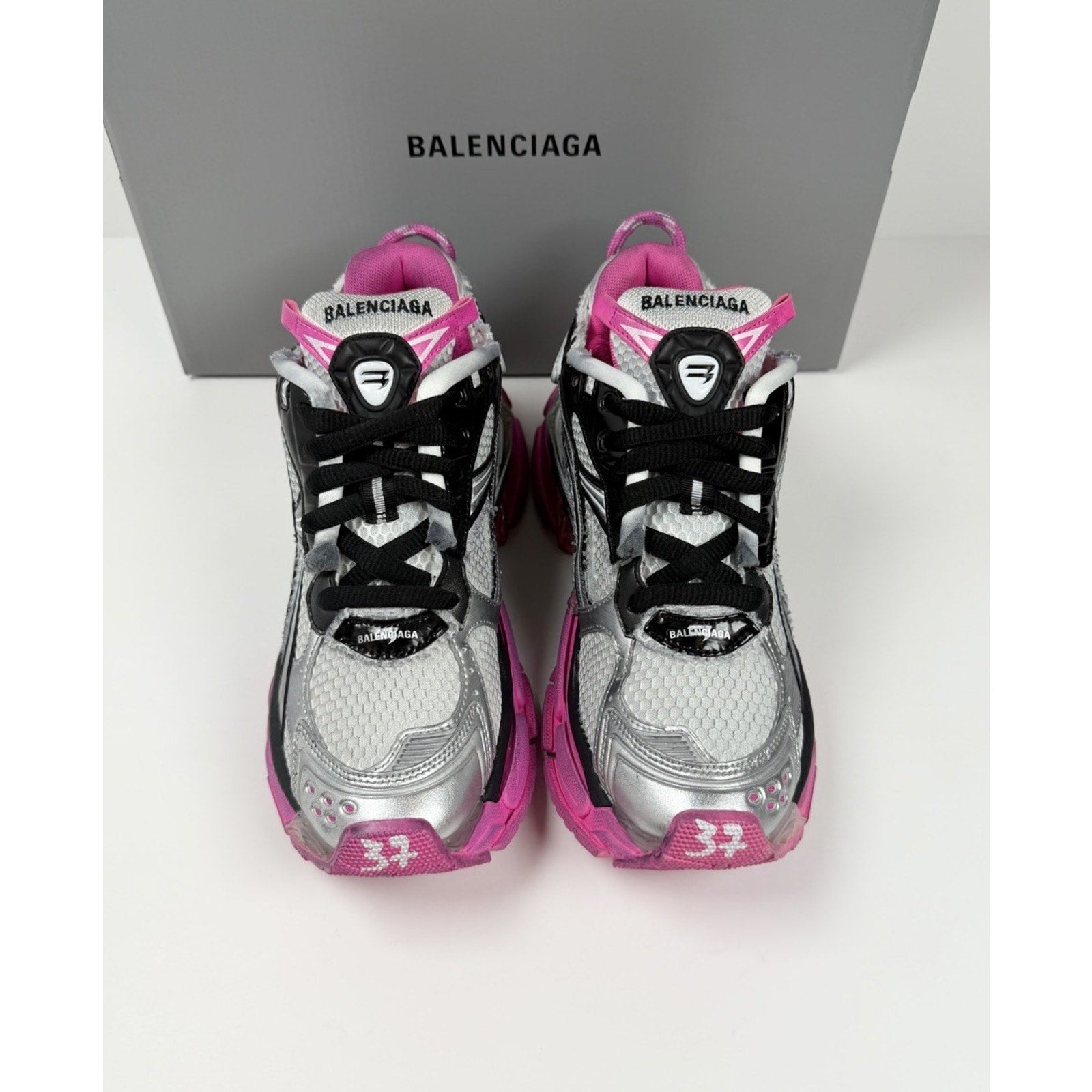 Size 37EU/7W - Balenciaga Runner Black Pink NEW
