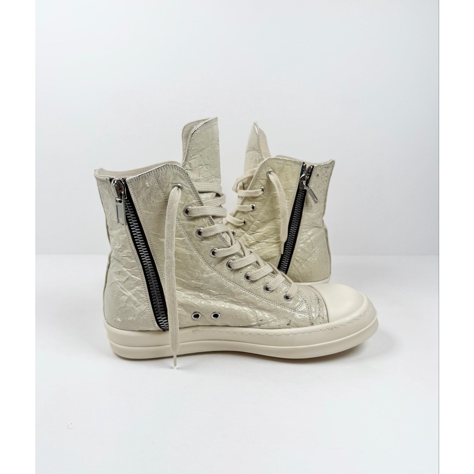 Size 41.5EU/8.5US - Rick Owens Textured Leather Ramone High Top