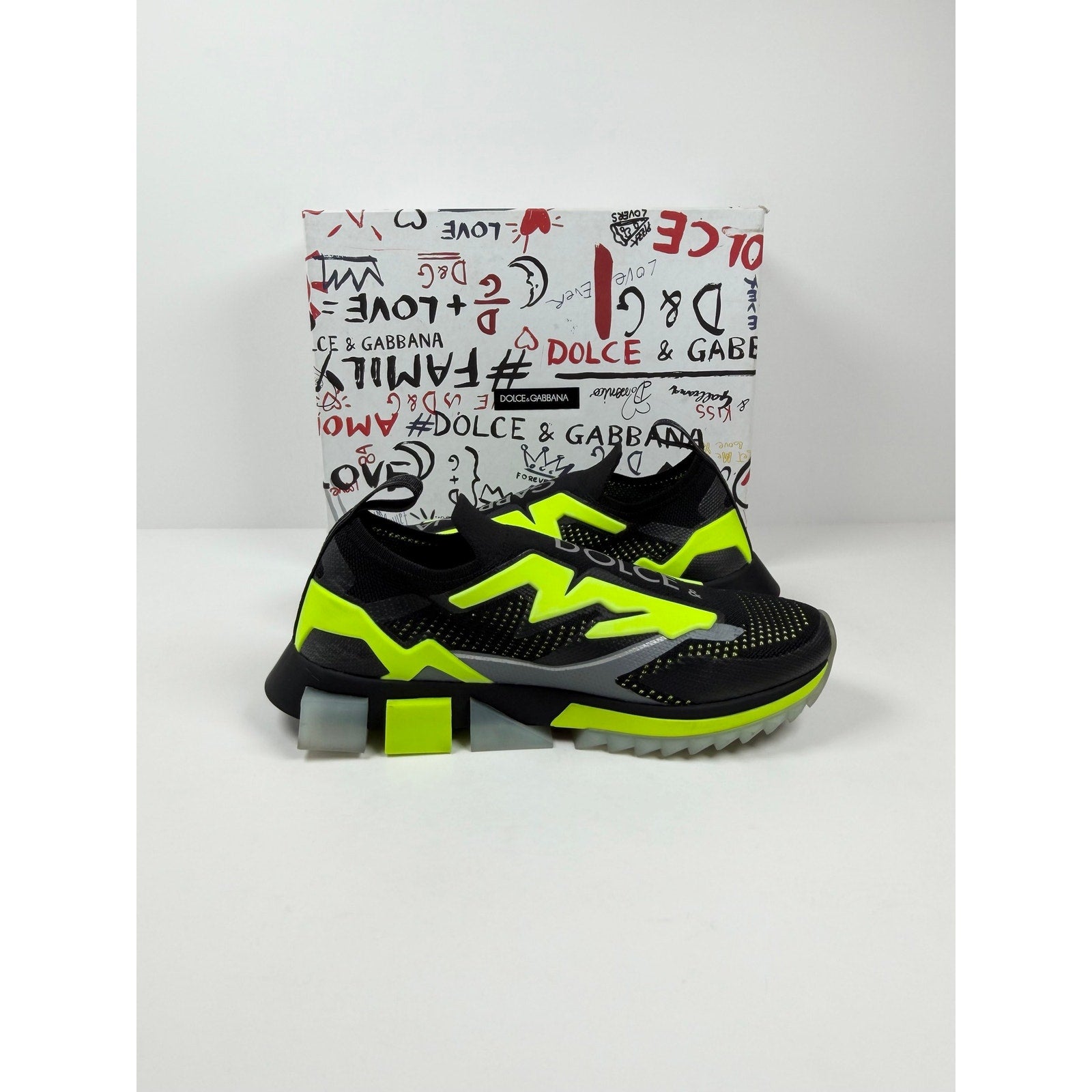 Size 41EU/8US - Dolce & Gabbana Sorrento Black Yellow