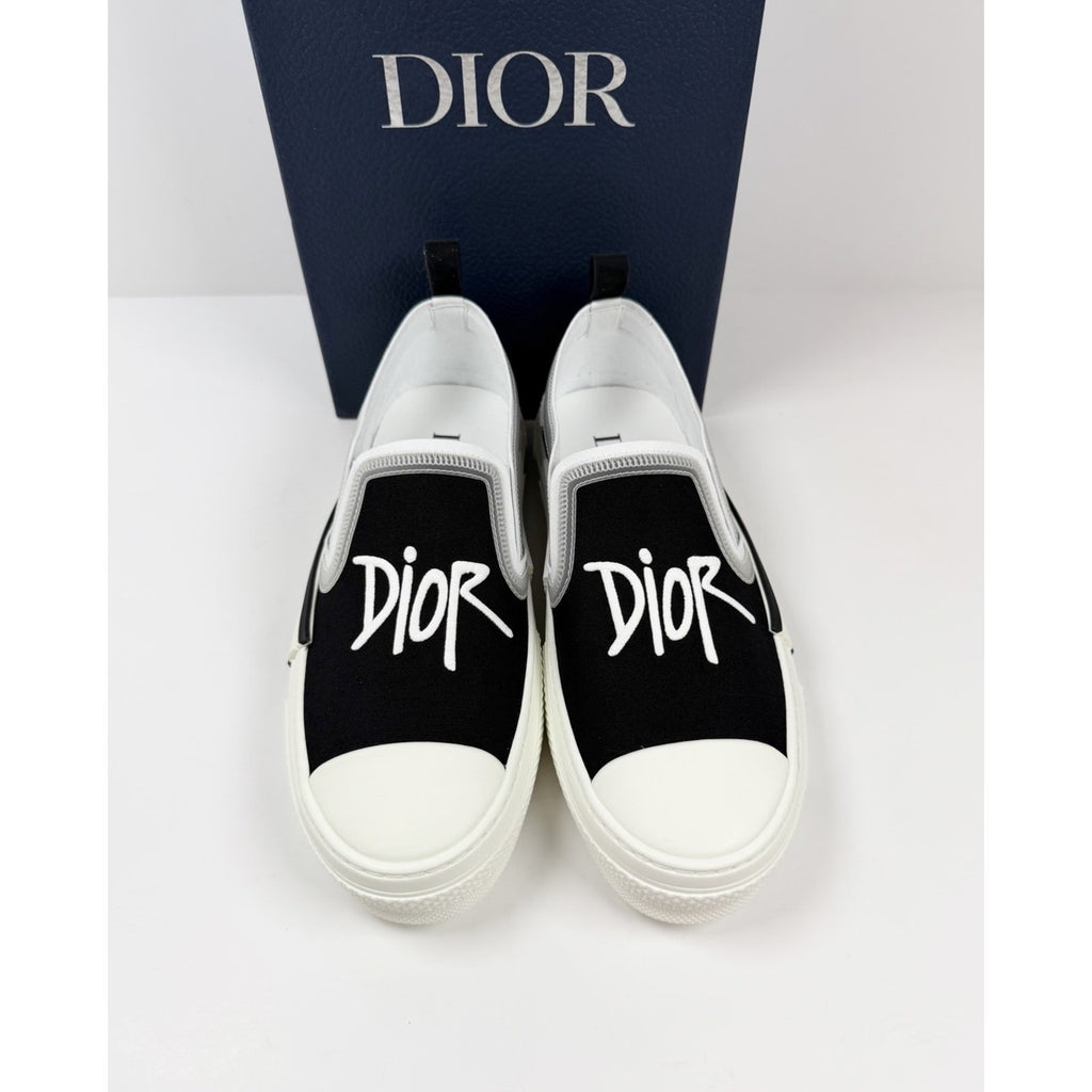 Size 41EU/8US - Dior Slip On Black White Sneakers NEW