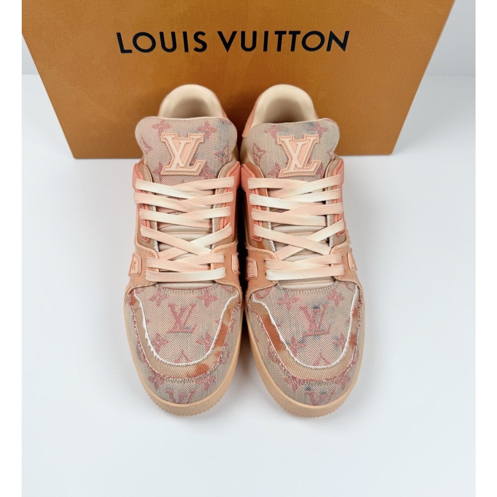 Size 6.5LV/8US - Louis Vuitton Denim Trainers Like New