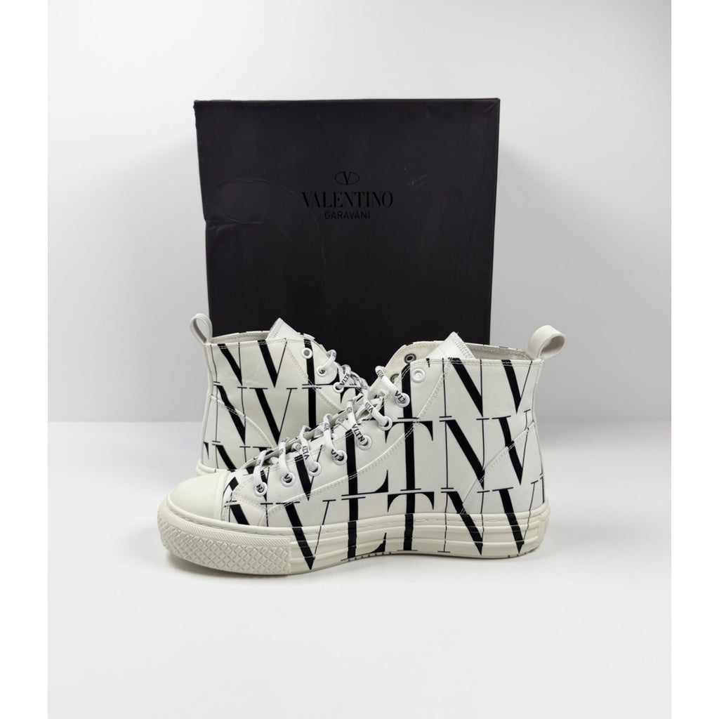 Size 40EU/7US - Valentino VLTN High Top White Sneakers
