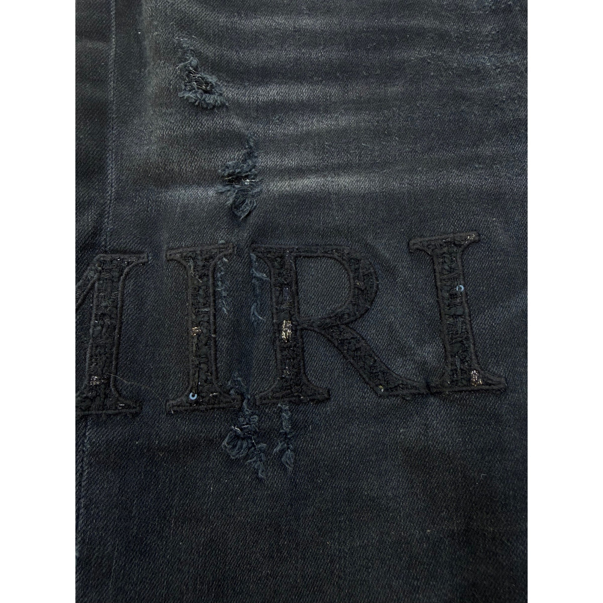 Size 38 - Amiri Distressed Black Gold Flake Jeans