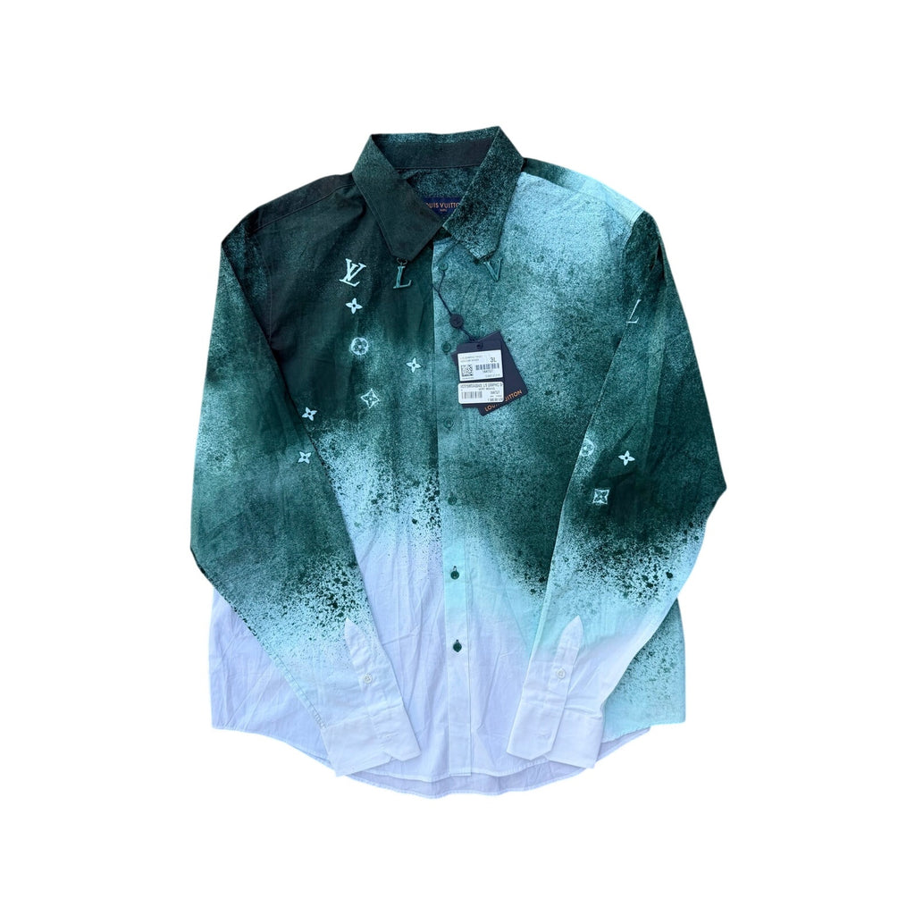 Size 2XL - Louis Vuitton Gradient Spray Monogram Shirt NEW