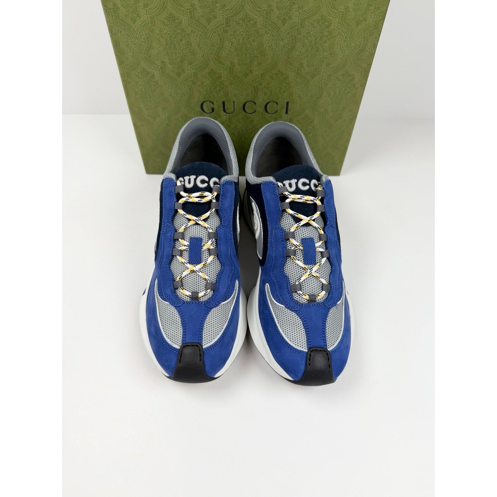 Size 8.5US - Gucci Run Sneaker Blue NEW