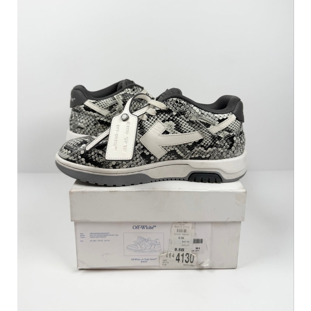 Size 8.5 Women - Off-White Out Of Office Python Skin