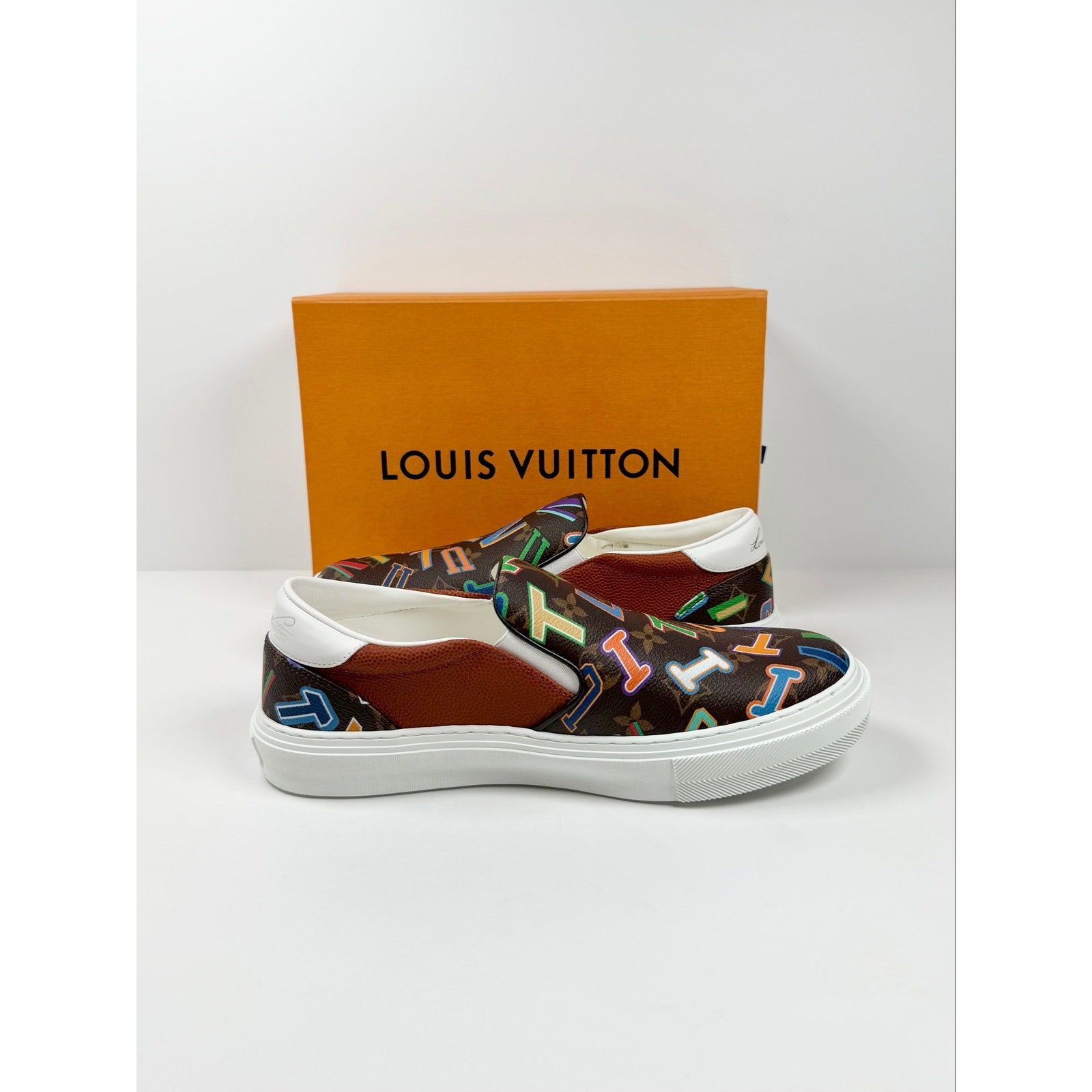 Size 7LV/8US - Louis Vuitton x NBA Ollie Slip On NEW