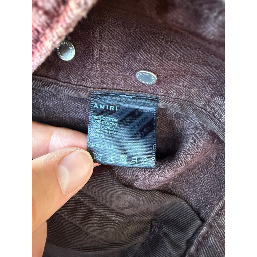 Size 34 - Amiri Jacquard Burgundy Carpenter Jeans
