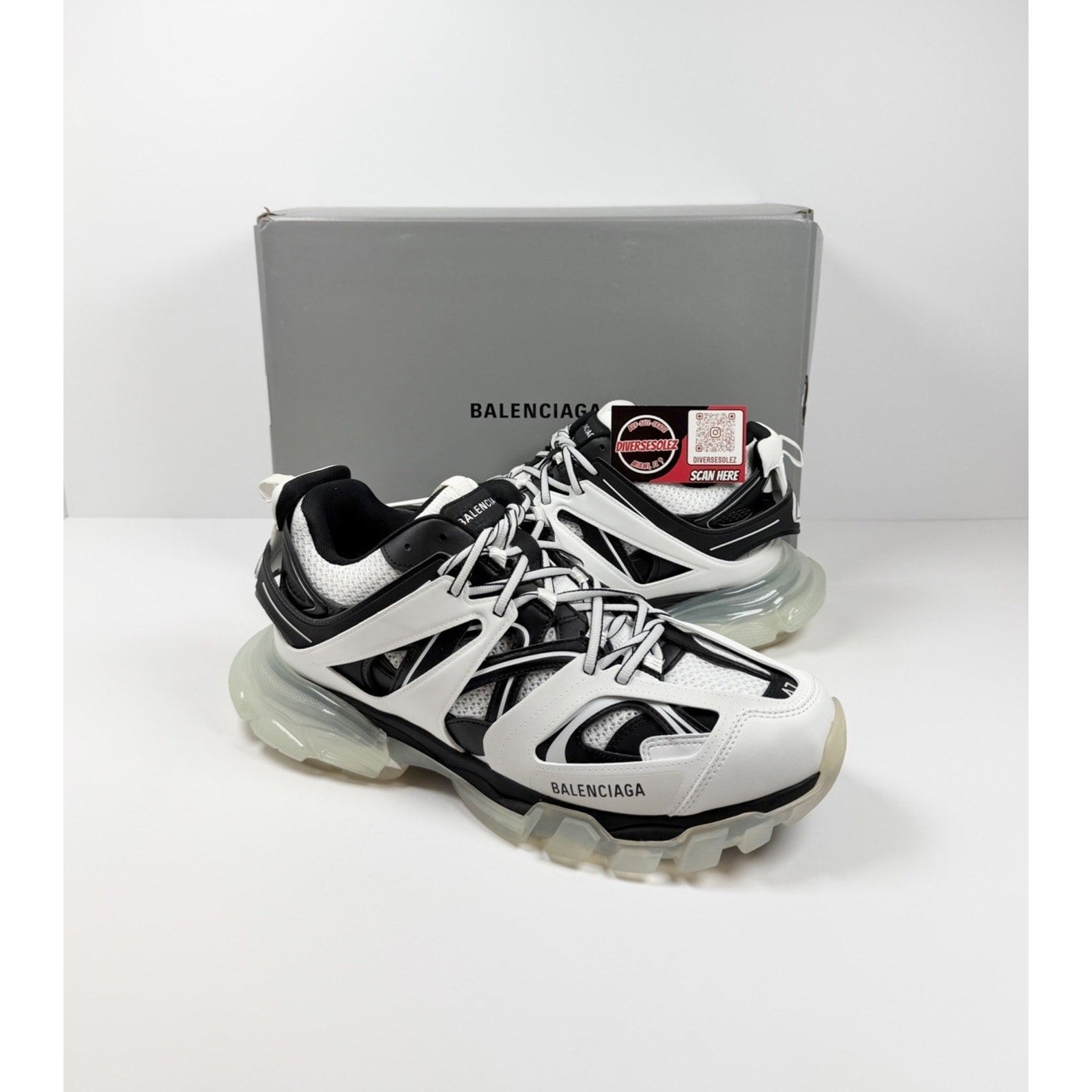 Size 47EU/14US - Balenciaga Track Black White Sneakers NEW