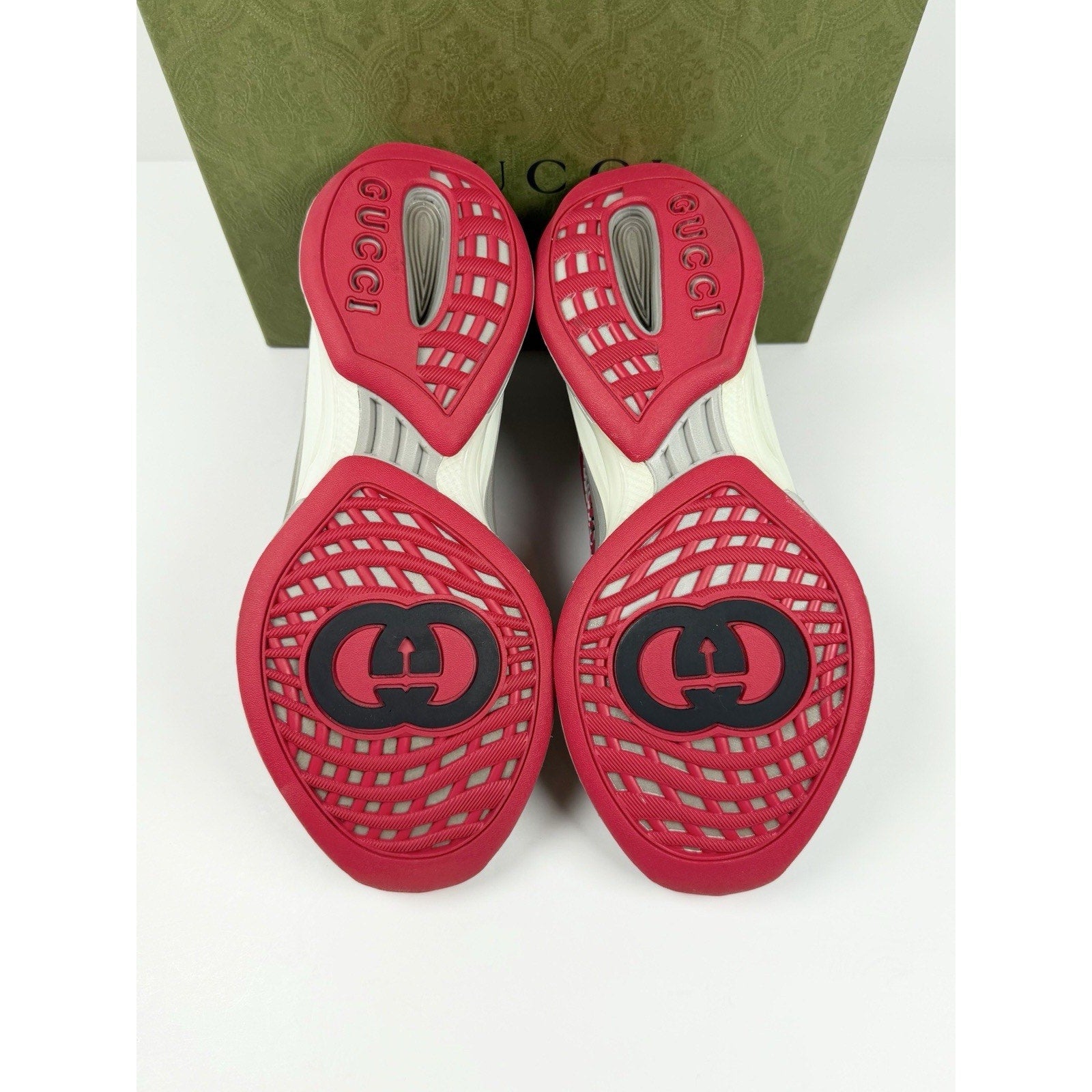 Size 6.5US - Gucci Run GG Red Sneakers NEW