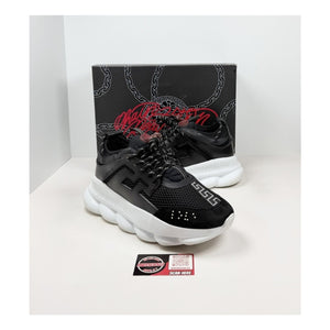 Size 45EU/12US - Versace Chain Reaction Black White