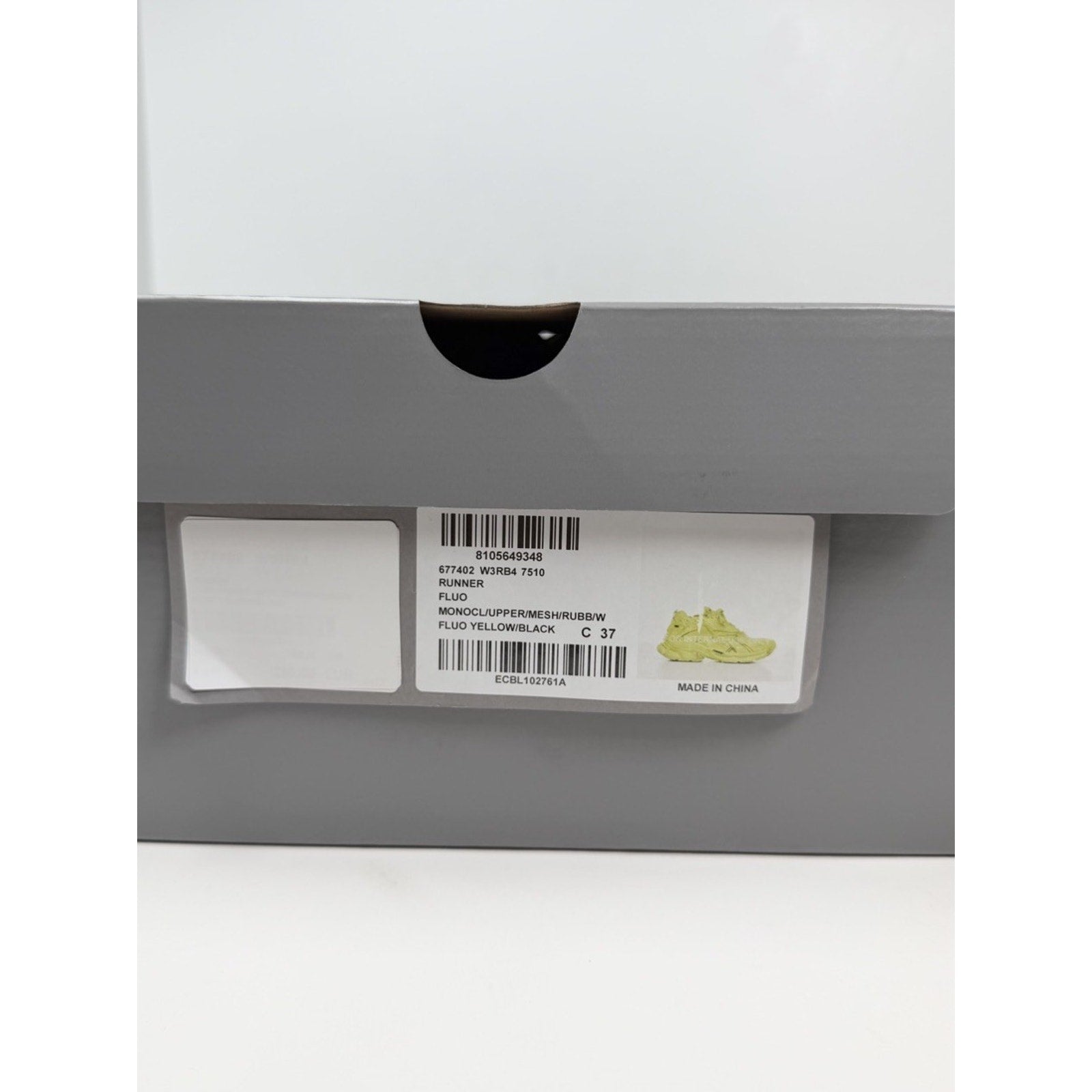 Size 37EU/7W - Balenciaga Runner Fluo Yellow NEW