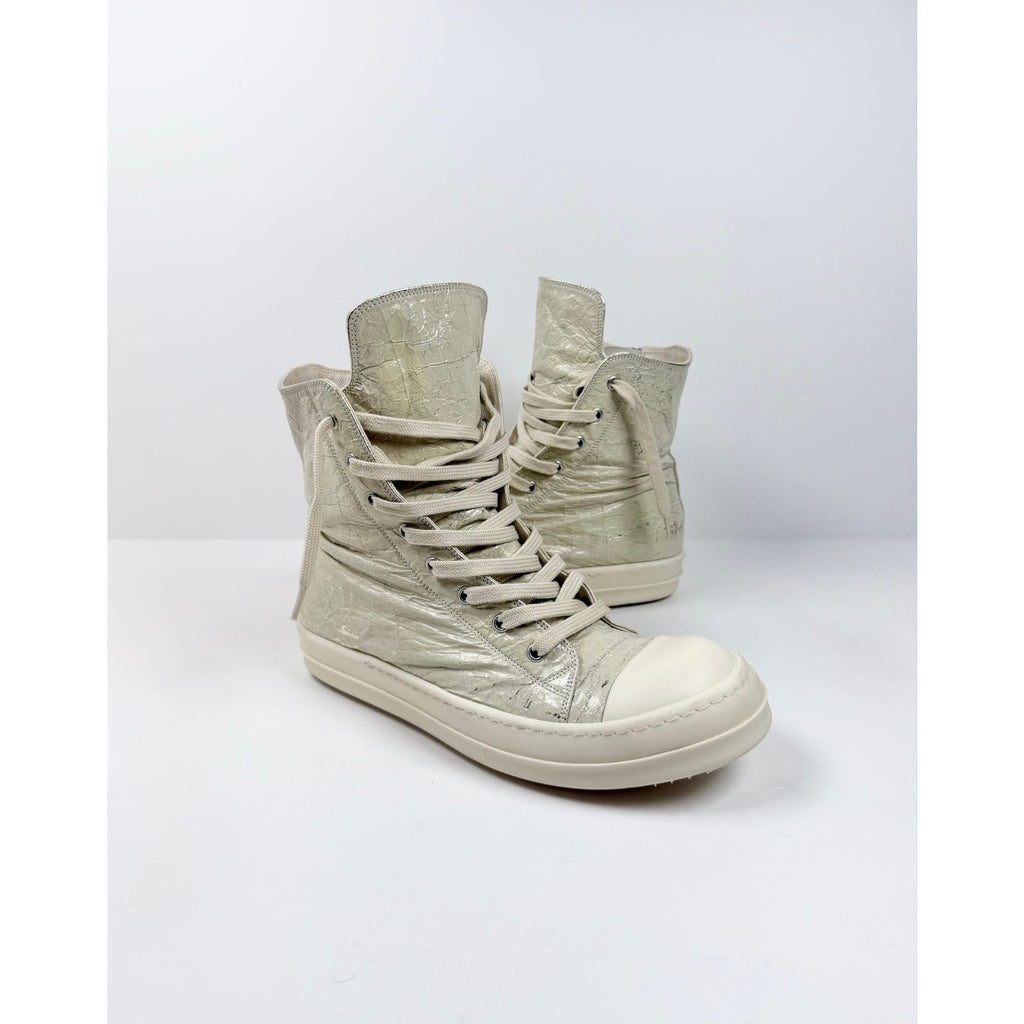 Size 41.5EU/8.5US - Rick Owens Textured Leather Ramone High Top