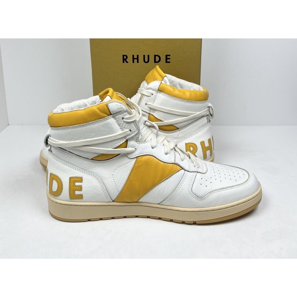 Size 10US - Rhude Yellow Rhecess Leather High NEW