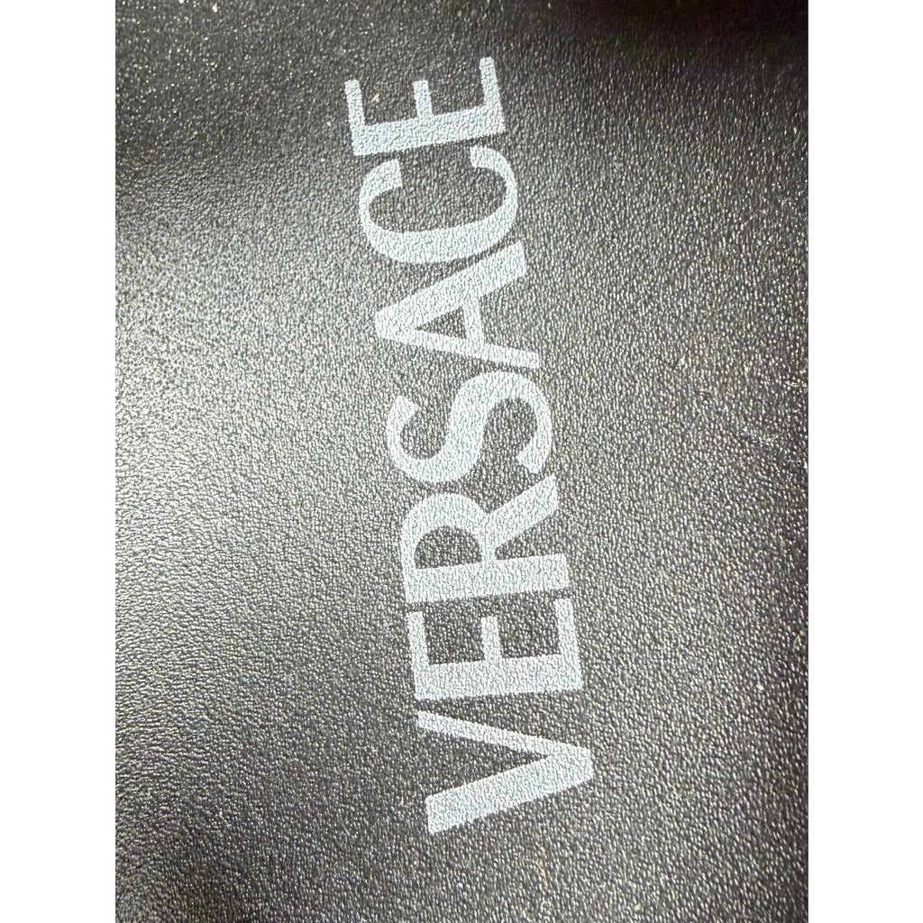 Size 12.5 - Versace trigreca olive suede NEW!