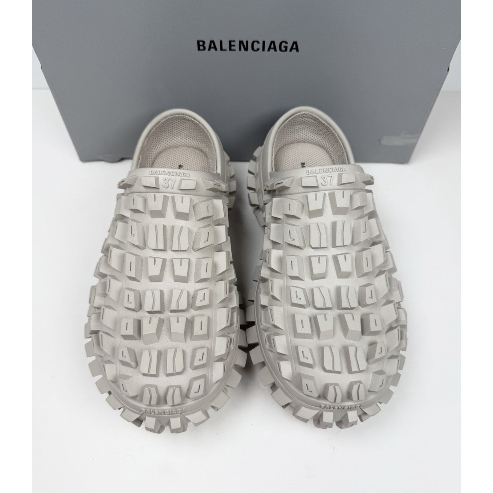 Size 7 Women's - Balenciaga Defender Beige Clogs NEW